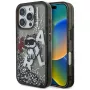 KARL LAGERFELD Liquid Glitter Choupette Logo Case für iPhone 16 Pro, Schwarz