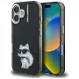 Karl Lagerfeld IML Aquarelle Choupette & Logo Case für iPhone 16, Schwarz