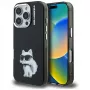 Karl Lagerfeld IML Aquarelle Choupette & Logo Case für iPhone 16 Pro Max Schwarz
