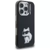 Karl Lagerfeld IML Aquarelle Choupette & Logo Case für iPhone 16 Pro Max Schwarz
