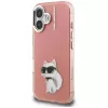 Karl Lagerfeld IML Aquarelle Choupette & Logo Phone Case für iPhone 16, Pink