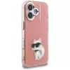 Karl Lagerfeld IML Aquarelle Choupette & Logo Phone Case für iPhone 16, Pink