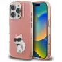 Karl Lagerfeld IML Aquarelle Choupette & Logo Case für Apple iPhone 16 Pro, Pink