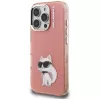 Karl Lagerfeld IML Aquarelle Choupette & Logo Case für Apple iPhone 16 Pro, Pink