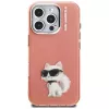 Karl Lagerfeld IML Aquarelle Choupette & Logo Case für Apple iPhone 16 Pro, Pink