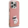 Karl Lagerfeld IML Aquarelle Choupette & Logo Case für Apple iPhone 16 Pro, Pink