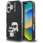 KARL LAGERFELD IML Aquarelle Karl & Choupette & Logo Back Cover für Apple iPhone 16, Schwarz