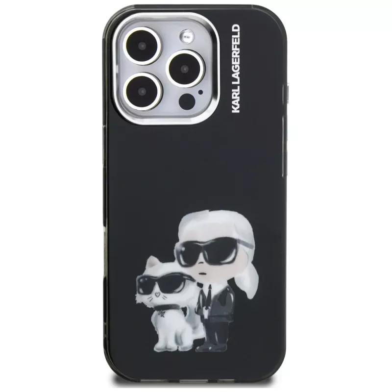 KARL LAGERFELD IML Aquarelle Protective Case for Apple iPhone 16 Pro - Black