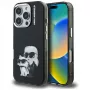Karl Lagerfeld IML Aquarelle Karl & Choupette & Logo Case für Apple iPhone 16 Pro Max, Schwarz