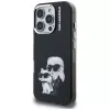 Karl Lagerfeld IML Aquarelle Karl & Choupette & Logo Case für Apple iPhone 16 Pro Max, Schwarz