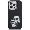 Karl Lagerfeld IML Aquarelle Karl & Choupette & Logo Case für Apple iPhone 16 Pro Max, Schwarz