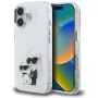 Karl Lagerfeld IML Aquarelle Karl & Choupette & Logo Case für Apple iPhone 16, Weiß