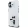 Karl Lagerfeld IML Aquarelle Karl & Choupette & Logo Case für Apple iPhone 16, Weiß