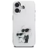 Karl Lagerfeld IML Aquarelle Karl & Choupette & Logo Case für Apple iPhone 16, Weiß