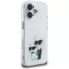 Karl Lagerfeld IML Aquarelle Karl & Choupette & Logo Case für Apple iPhone 16, Weiß
