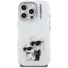 Karl Lagerfeld IML Aquarelle Karl & Choupette & Logo Case für iPhone 16 Pro Max Weiß