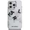 Karl Lagerfeld IML Sketched Graphic Case für iPhone 16 Pro Transparent