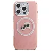 KARL LAGERFELD IML Glitter Karl & Choupette Heads Logo MagSafe Case für iPhone 16 Pro Max, Pink