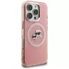 KARL LAGERFELD IML Glitter Karl & Choupette Heads Logo MagSafe Case für iPhone 16 Pro Max, Pink