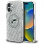 KARL LAGERFELD IML Glitter Karl & Choupette Heads Logo MagSafe Case für iPhone 16, Grau