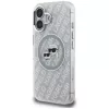 KARL LAGERFELD IML Glitter Karl & Choupette Heads Logo MagSafe Case für iPhone 16, Grau