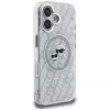KARL LAGERFELD IML Glitter Karl & Choupette Heads Logo MagSafe Case für iPhone 16, Grau