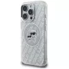 KARL LAGERFELD IML Glitter Karl & Choupette Heads Logo MagSafe Case für iPhone 16 Pro Max Grau