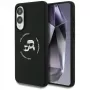 KARL LAGERFELD Silicone Double Heads and Circle MagSafe Case für Samsung Galaxy S25 Edge, Schwarz