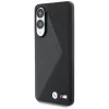 BMW Leder Oversized Stripes MagSafe Case für Samsung Galaxy S25 Edge Schwarz