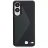 BMW Leder Oversized Stripes MagSafe Case für Samsung Galaxy S25 Edge Schwarz