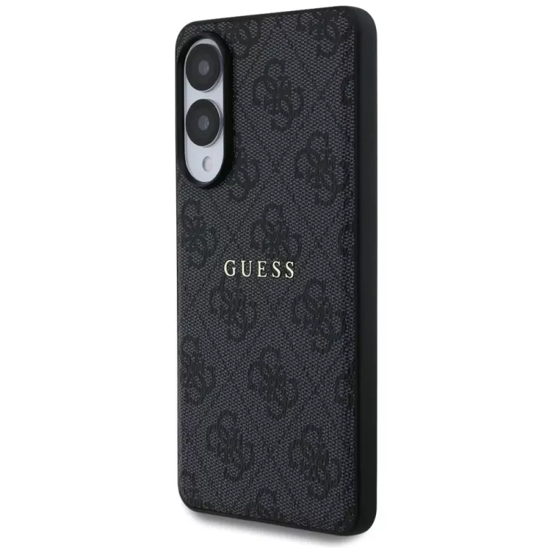 Guess 4G Ring Classic Logo MagSafe Case für Samsung Galaxy S25 Edge (Schwarz)