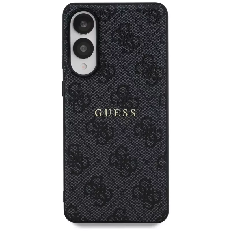 Guess 4G Ring Classic Logo MagSafe Case für Samsung Galaxy S25 Edge (Schwarz)