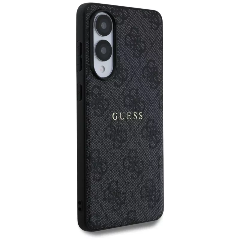 Guess 4G Ring Classic Logo MagSafe Case für Samsung Galaxy S25 Edge (Schwarz)