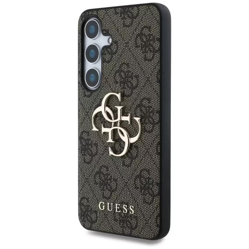 Guess Big 4G Logo Classic Logo Case für Samsung Galaxy S25+ (Braun)