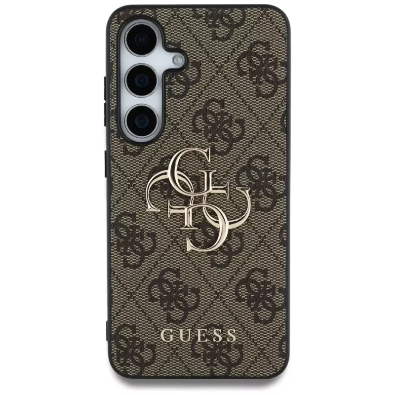 Guess Big 4G Logo Classic Logo Case für Samsung Galaxy S25+ (Braun)
