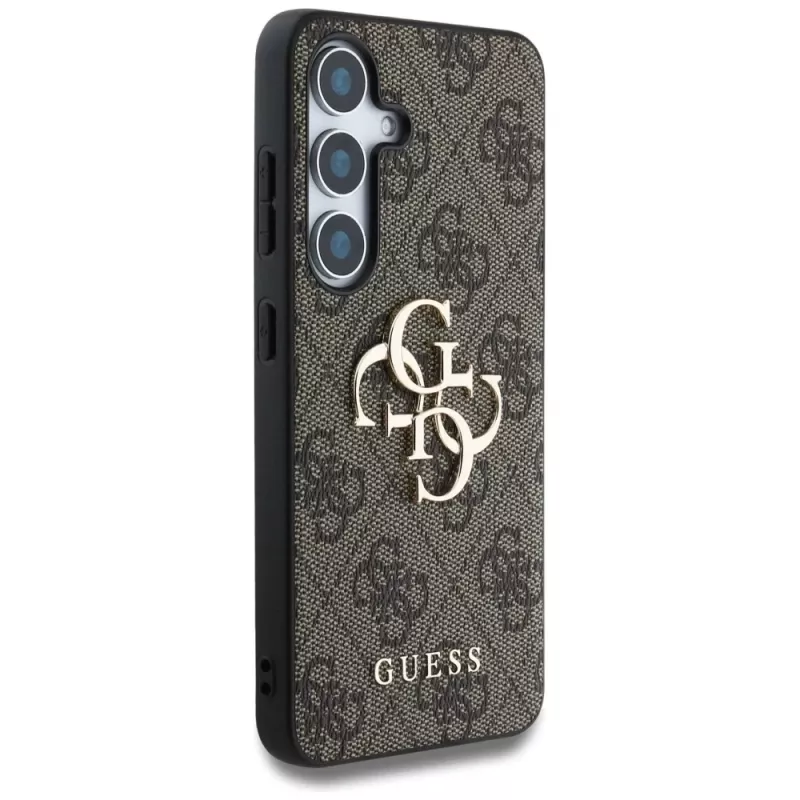 Guess Big 4G Logo Classic Logo Case für Samsung Galaxy S25+ (Braun)