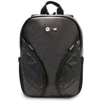 BMW Carbon Pockets & Metal Logo 16 Laptop Rucksack Schwarz