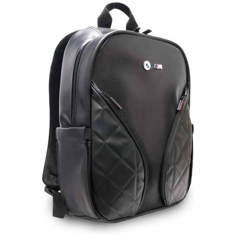BMW Carbon Pockets & Metal Logo 16 Laptop Rucksack Schwarz