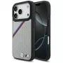 BMW M Tricolor Metal Logo MagSafe Case für iPhone 17 Pro Grau
