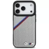 BMW M Tricolor Metal Logo MagSafe Case für iPhone 17 Pro Grau