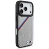 BMW M Tricolor Metal Logo MagSafe Case für iPhone 17 Pro Grau