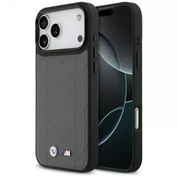 BMW M Quilted Logo MagSafe Case für iPhone 17 Pro Max Anthrazit