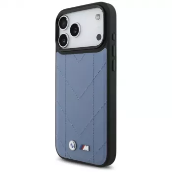 BMW M Quilted Logo MagSafe Case für iPhone 17 Pro Max Blau