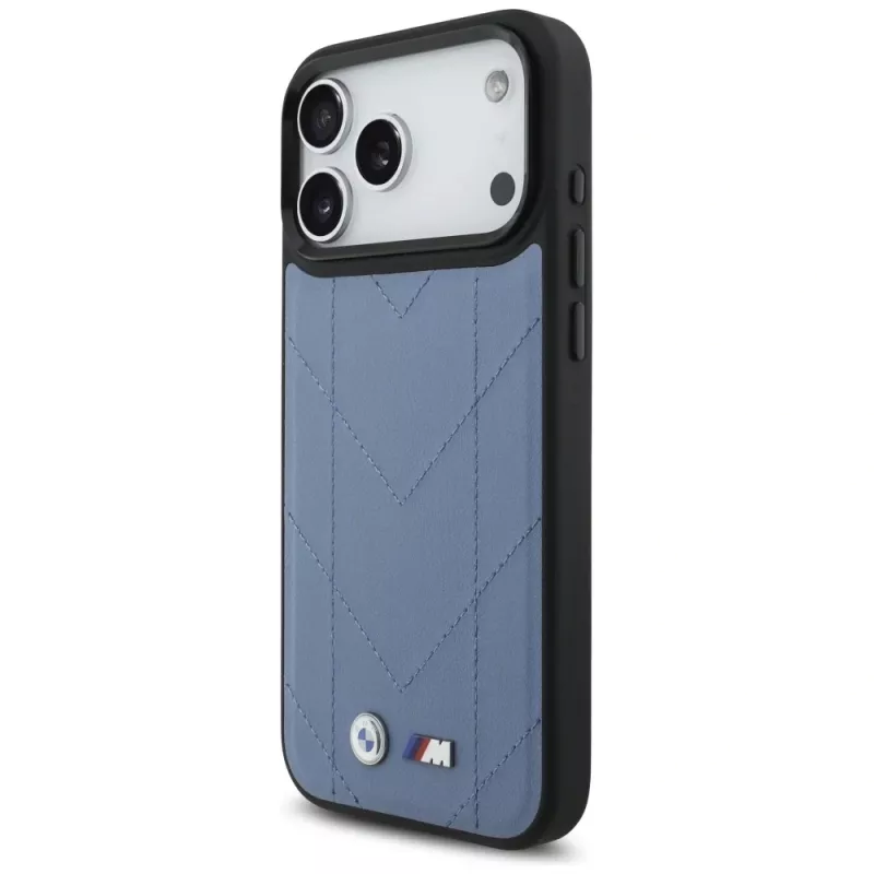 BMW M Quilted Logo MagSafe Case für iPhone 17 Pro Max Blau