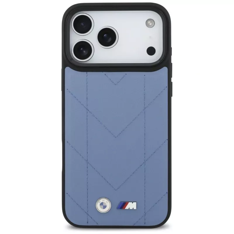 BMW M Quilted Logo MagSafe Case für iPhone 17 Pro Max Blau