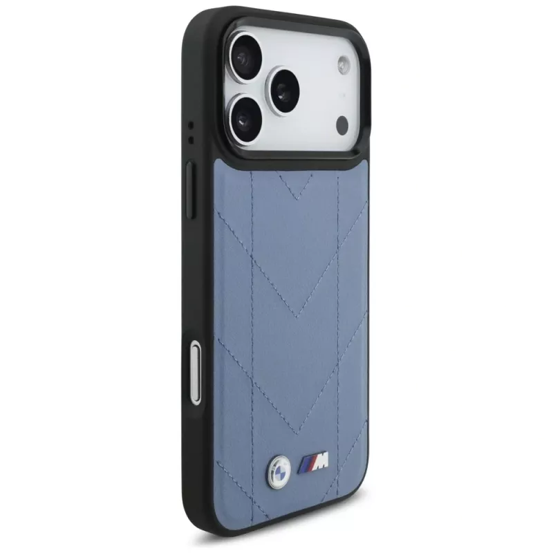 BMW M Quilted Logo MagSafe Case für iPhone 17 Pro Max Blau