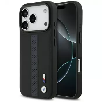 BMW M Perforated Stripe Logo MagSafe Case für iPhone 17 Pro Blau