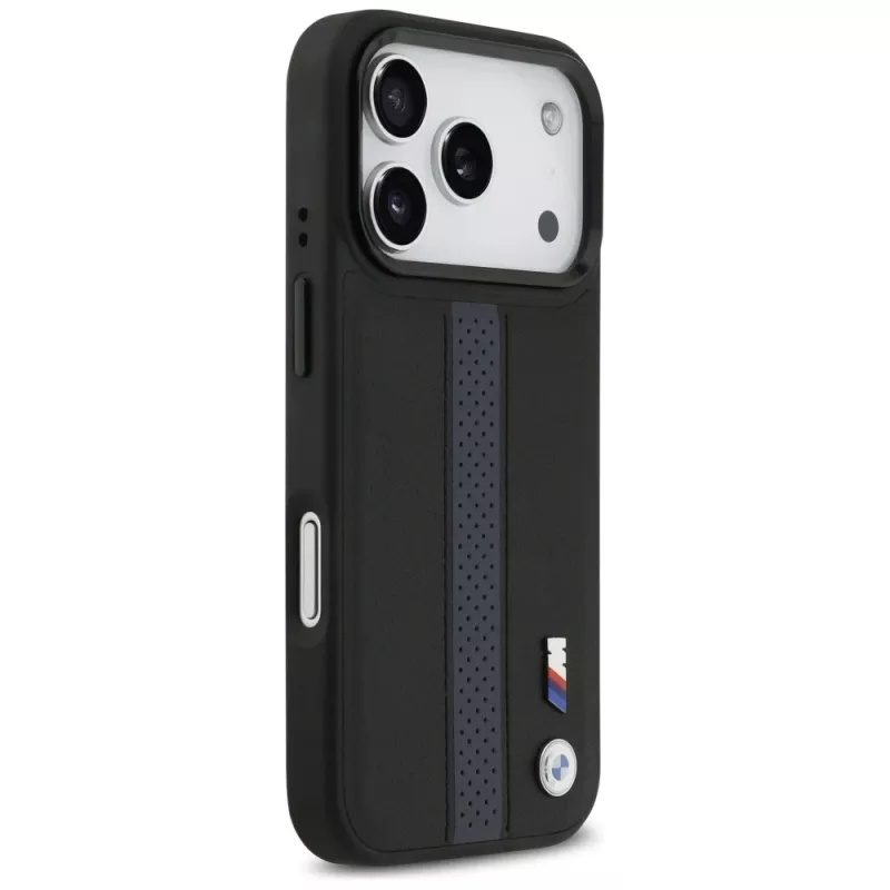 BMW M Perforated Stripe Logo MagSafe Case für iPhone 17 Pro Blau