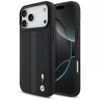 BMW M Perforated Stripe Logo MagSafe Case für iPhone 17 Pro Max Blau