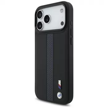 BMW M Perforated Stripe Logo MagSafe Case für iPhone 17 Pro Max Blau